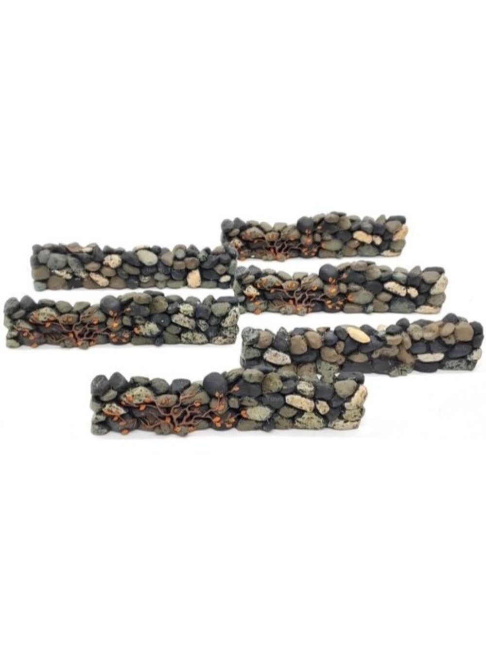 Department 56 Village Accessories Fieldstone Wall (6 PCS) 52717 Stone Hedge NIB